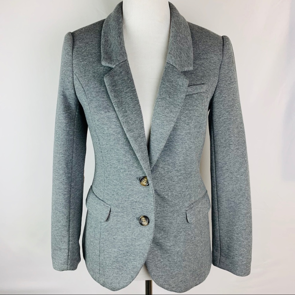 H&M SWEATSHIRT BLAZER WITH ELBOW PATCHES